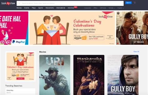 in.bookmyshow|bookmyshow website.